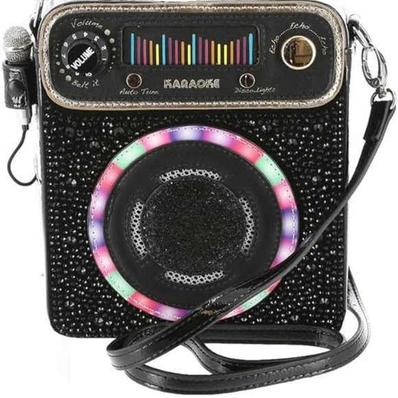 Betsey Johnson Karaoke Duet Handbag - Mini Microphone & Built-in Speaker Music - Picture 10 of 11